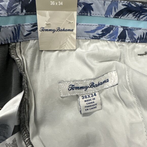 Tommy Bahama Boracay Flat Front Chino Casual Pants Mens 36 x 34 Fog Grey - Picture 8 of 11